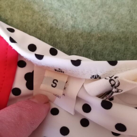 Beach Bash S Pockets Lined White Black Polka Dots Women's Swim Shorts - Picture 4 of 9